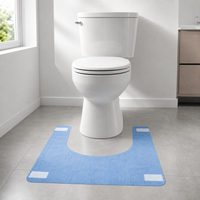 Disposable U-Shaped Toilet Mat, Waterproof Non-Slip Non-Woven Foot Pad for All Seasons