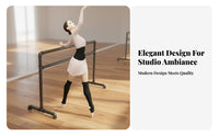 Portable Dance Bar Professional Grade Freestanding Dance Barre Sturdy Construction Home Dance Practice Bar for Dancers, Beginners, Gym