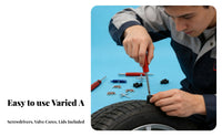 44 Pieces Valve Core Remover Installer Kit Wide Compatibility Tire Valve Core Tool Kit Leak Avoidance for DIY Enthusiasts, Roadside Emergency, Garage