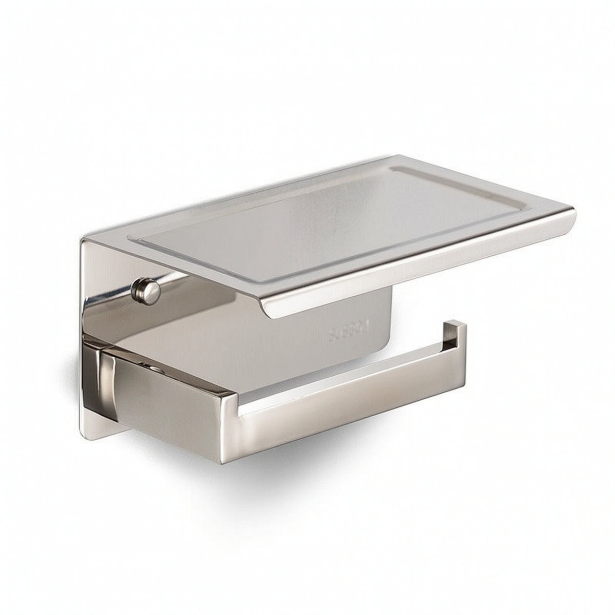 Wall-Mounted Bathroom Tissue Holder with Shelf Space-Saving Bathroom Tissue Holder with Shelf Bathroom Accessory