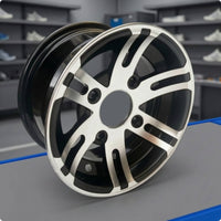 Rims with Multi-Spoke Face Machined Aluminum Wheel Rims Tough Components for Go-Karts Racers, Unpaved Terrain