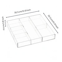 Acrylic Drawer Box Transparent Adjustable Divider Box Scratch-Resistant Compartment Tray for Surface