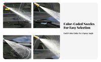 Stainless Steel 1/4 Inch Quick Connect Spray Nozzle Color Coded Tips 360 Degree Rotating Nozzle Tip Rust and Wear Resistant