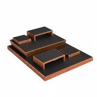 Bracelet Display Stand Velvet Finish Multi-Tier Bracelet Stand Leatherette Surface Tabletop Jewelry Display for Live Streamers