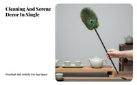 Peacock Feather Brush Decorative Fine cleanseing Brush Soft and Nonscuff