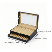 Pen Display Box with Drawer Desktop Pen Storage Box with Drawer Multi-Slot