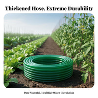 Green PVC Hose Flexible Water Hose Leak-Resistant Heavy Duty Water Pipe for Gardeners, Aquarium Hobbyists, Irrigation, Farm, Car Washing