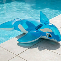 Marine Creature Pool Ride Translucent Inflatable Marine Creature Inflatable Floating Seat with Handles Fun for Children, Beach