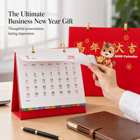 2026 Desktop Flip Calendar with Wooden Stand - Self-Discipline Planner & Daily Schedule