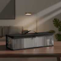 CD Storage Bag Transparent DVD Storage Bag CD Holder with Clear Window Zippered Media Holder with Handles Portable