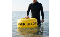 PVC Freediving Safety Buoy Glossy Freediving Buoy Rope-Edged Water Sports Gear Top Valve for Freedivers, Divers, Sea Signaling