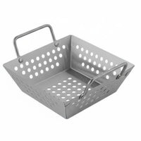 Stainless Steel Frying Basket Thickened Material Square French Fry Holder Rustproof Square Serving Basket for Chefs