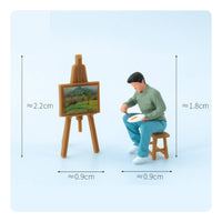 Photo Prop 1:64 Miniature People Realistic 1:64 Display Scene Figure Collectible Miniature Scale Replica Set Long-Lasting for Photography