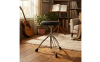 Drum Throne with Tripod Base Adjustable-Height Drum Stool with Padded Seat Drumming Chair Chrome-Finish Stable for Drummers