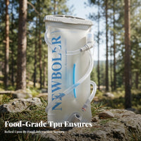 Foldable Water Reservoir Screw-Top Opening TPU Water Bag Easily-Release Drink Spout Outdoor Athletic Accessories