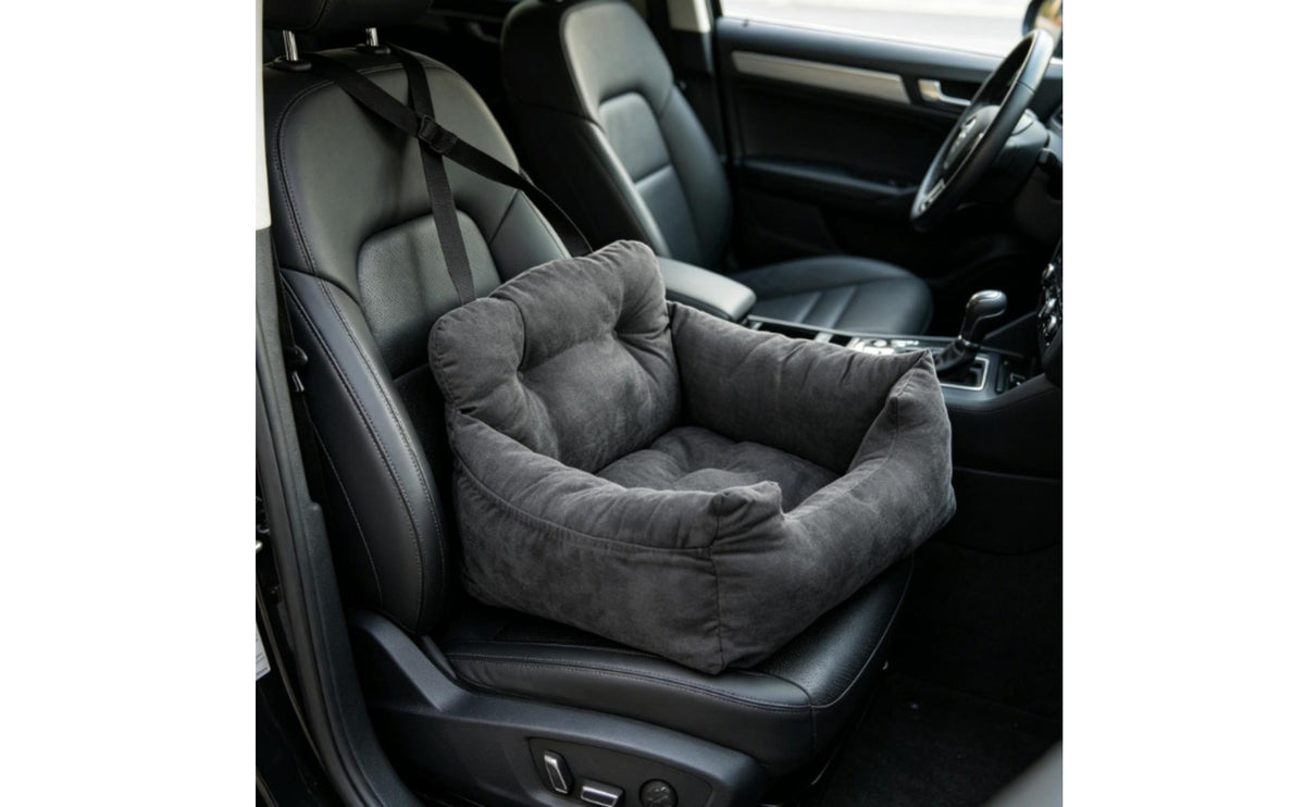 Double Pet Car Sofa Large Capacity Car Trunk Dog Bed Soft Pet Travel Bed Safety Tethers for Drive Trips