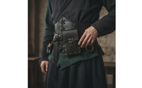 Lace-up Waist Belt Steampunk PU Leather for Cosplayers, Entertainers, Historical Reenactment Fair, Halloween