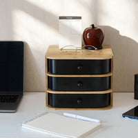 Multi-layer Arc Drawer Storage Box with Bamboo Board