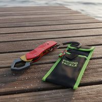 Foldable Design Folding Aquatic Lip Gripper Lightweight Aluminum Alloy Aquatic Grabber Easy to Operate Portable Fishing Gripper for Anglers