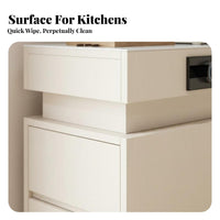 Space-Saving Narrow Rolling Island Mobile Design Rolling Utility Cart Easy Mobility Storage Solution Lockable Casters for Small Spaces, Coffee Station