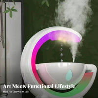 Silent Operation Water Drop Backflow Humidifier Easy-to-Clean Reservoir Anti-Levitation Humidifier Automatic Shut-Deactivated for Bedroom