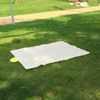 Outdoor Rug and Picnic Blanket for Family Outings, 600D Oxford Cloth Camping Mat with Plaid Design, Waterproof Beach Blanket, 1.35kg Weight