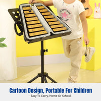 Aluminum Glockenspiel, 16-Key C Scale, Orff Percussion Instrument, Kindergarten, Primary Music, Random Color