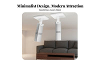 2 Pieces Sturdy Construction Satellite Speaker Stand Stable Weighted Base Speaker Floor Stand Anti-Slip Pads Home Theater Equipment Built-in Cable Management