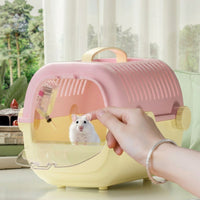 Small Pet Carrier and Travel Cage, Hard Handheld Hamster Cage for Outdoor Use, Rectangular Bird Cage for Hamster Travel Needs