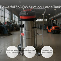 Commercial Vacuum Cleaner, Stainless Steel, Heavy Duty