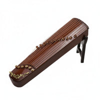 Decorative Only Non-Playable Instrument Replica Highly Detailed Miniature Pipa with Stand Includes Display Accessory Collectible Model Vintage aesthetic for Music Lovers, Collectors
