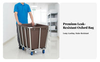 Stainless Steel Laundry Cart Tear-Resistant for Dry Cleaner