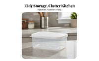 Stackable Design no costzer Compartment Box Airtight closure 4-Compartment Food Tray Reusable Refrigerator Organizer Transparent container for Home Cooks, Parents, Kitchen, Pantry, lunch container
