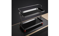 Two-Tier Storage Rack Space-Saving Countertop Rack with Trays Open Tabletop Organizer for Vanity