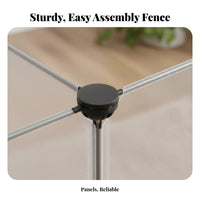 Detachable Plastic Panel Pet Fence Easy Assembly Transparent Pet Enclosure Customizable Shape DIY Small Pet Playpen Lightweight for Young Dogs, Kittens, Rabbits, Indoor