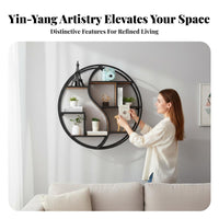 Circular Wall Shelf European design Display Rack Round Shape Space-Saving for Homeowners, Renters, Entrypassage