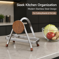 Stainless Steel Utensil Holder, Rust Resistant Cutlery Drainer, Easy Clean Kitchen Utensils Holder for Countertop