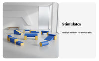 Indoor Soft Play Obstacle Course Non-Slip Base Children's Foam Activity Playset Young Child Foam Playset for Kids, Kindergarten, Daycare, Playroom