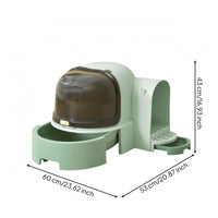 Tunnel Waste Container Easy to Clean Enclosed Cat Waste Container Large Size