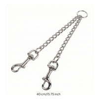 Chain Leash Bite-resistantProof Chain Leash with Snap Hooks Snap Hook Sturdy Clip Polished for Two Dogs