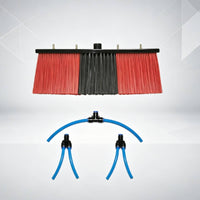 Multi-Outlet Water Fed Pole Brush Dense Bristles Solar Panel Cleaning Brush Connector Fitted Tubed