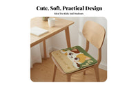 Non-Slip Cartoon Cat Seat Cushion Warm Faux Cashmere Seat Pad Washable for Students, Office Workers, Dorm Room, Classroom, Home