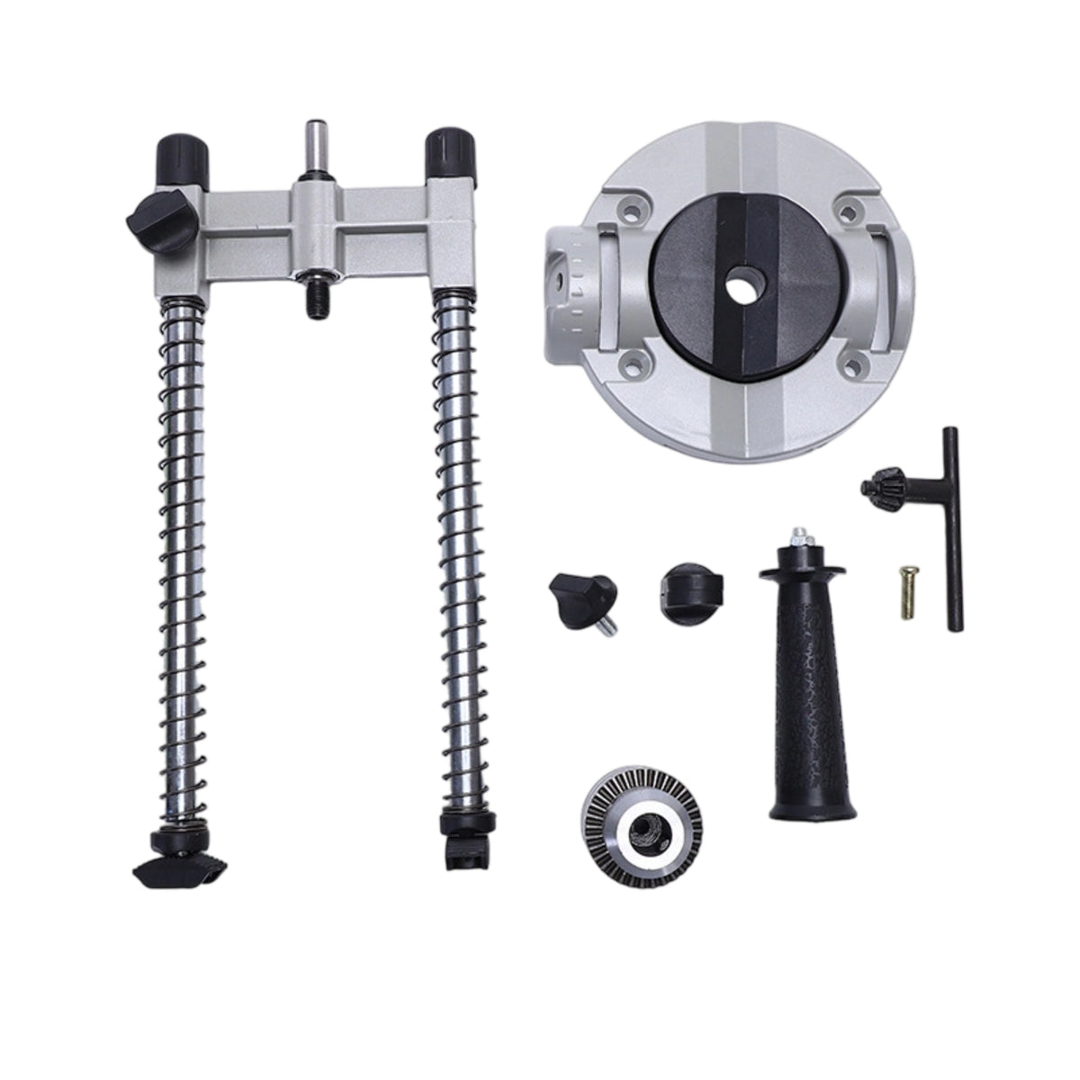Precision Drill Stand with Guide Columns Straight Drill Press Stand Metal Vertical Drilling Guide Versatile for Workshop