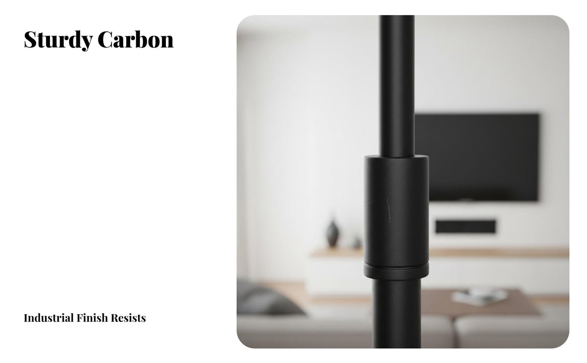 Stable Base Adjustable Speaker Stand Easy Assembly Surround Sound Speaker Stand Carbon Steel Construction Audio Accessory Space-Saving Design for Home Theater Enthusiasts, Audiophiles, Media Room