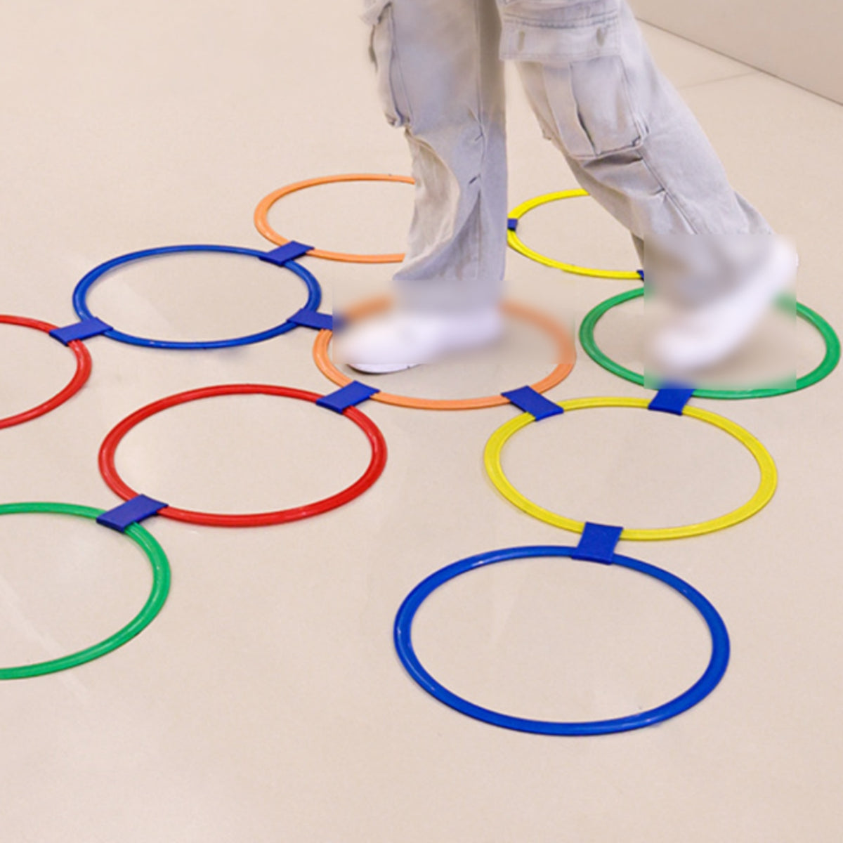 10 Pieces Snap Connector Hoops Circle Set Storage Bag Children's Sports Gear