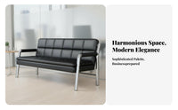 Minimalist Design Couch, Armchair, and Table collection space-saving Size Sofa Set Reception Seating for Office Managers, Business Owners, Clients, Lounge Area, Waiting Room