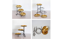 3-Tier Dessert Stand Round Tiered Dessert Stand Space-Saving Serving Tray for Confectioners, Buffets