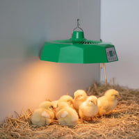 Constant Temperature Control Chicken Coop Heat Lamp Overheating Protection Chick Brooder Heat Lamp LED Lighting Hanging Poultry Heater for Farmers