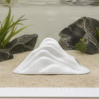 Zen White Ceramic Mountain Micro Landscape Ornament for Aquarium and Home Decor