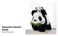 Wags Tail Soft Mother and Baby Panda Animated Movements Electric Walking Panda Toy Battery Operated for Children, Toddlers